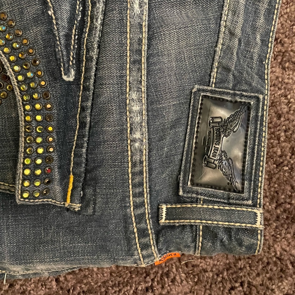 Men’s Studded Rhinestone Robin Jeans - Picture 13 of 14